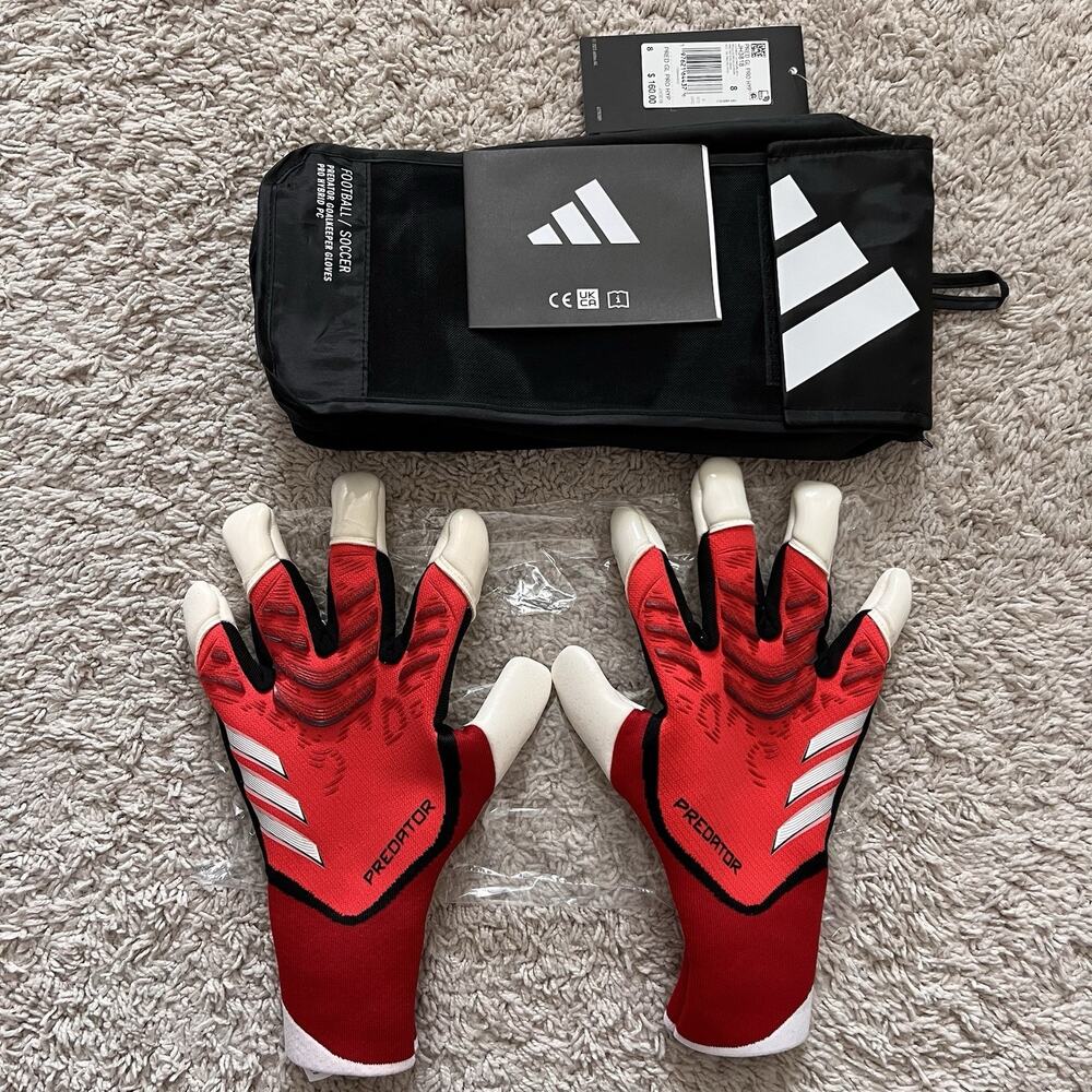 Adidas Predator GL PRO Hybrid Goalkeeper Gloves Red Black JH3818 Size 8 NWT $160